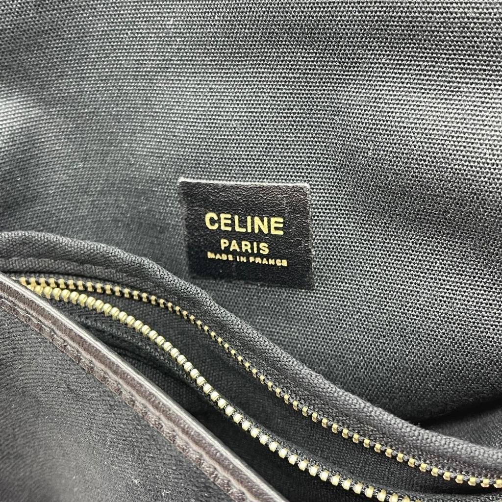 Clutch loneta logo Céline